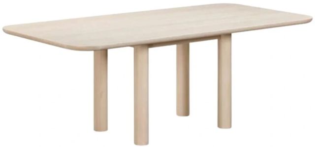 Modus Furniture Liv White Sand Rectangular Dining Table-0