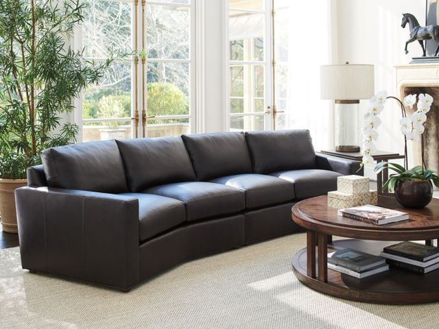 Lexington Home Silverado Ashbury 2-Piece Chocolate Leather Sectional Sofa-1