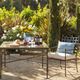 Sunset West Provence Glass Top/Metal Outdoor Dining Table with Century Pewter Frame-1