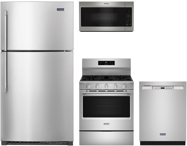 Maytag® 4 Piece Fingerprint Resistant Stainless Steel Kitchen Package