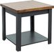 Legends Home Essex Whiskey Square End Table with Seal Skin Base-0