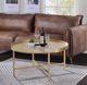ACME Furniture Mithea Oak Coffee Table with Gold Base-4