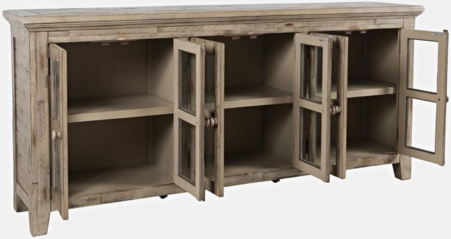 Jofran Inc. Rustic Shores Watch Hill Brown Gray 6-Door Low Accent Cabinet-3