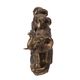 A & B Home Brown Elephant Family Statue-2