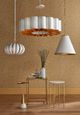 Currey & Company Pierrepont Gesso White/Contemporary Gold Leaf Large Pendant Lighting-2