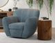 International Furniture Direct Tamesis Blue Swivel Chair-1