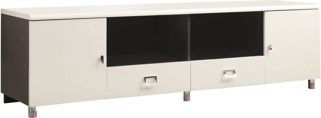 Coaster® Burkett White/Grey 2-Drawer TV Console-0