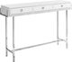 Monarch Specialties Inc. Glossy White 48" Console Table with Chrome Metal Base-0