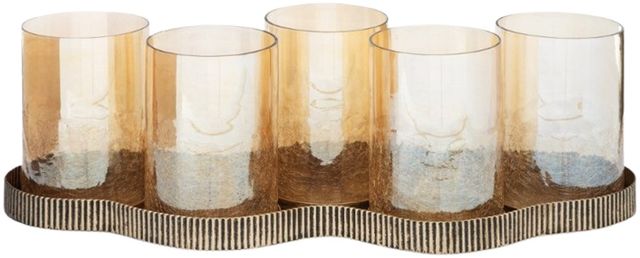 Signature Design by Ashley® Evereton Antique Gold Candle Holder-1