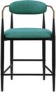 Coaster® Tina 2-Piece Black/Green Upholstered Counter Stool Set-4