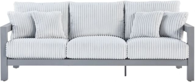 Signature Design by Ashley® Hurley Park Gray Aluminum/Fabric Outdoor Sofa-1