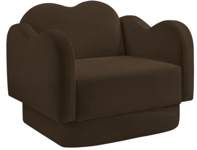 Meridian Furniture Bloom Brown Velvet Upholstered Accent Chair-0