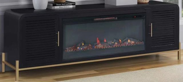 Legends Home Harper Black 82" Fireplace Console-0