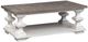 Liberty Furniture Sedona Gravel Cocktail Table with Heavy Distressed White Base-0