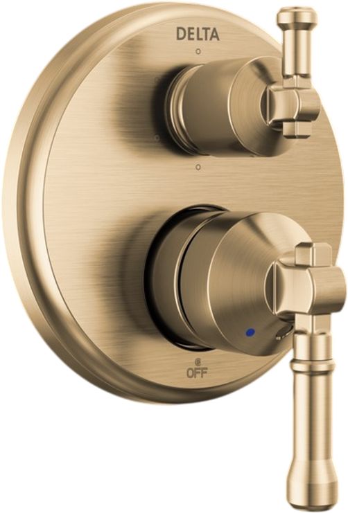Delta Broderick® 14 Series Lumicoat® Champagne Bronze 6-Setting Integrated Diverter Trim-0