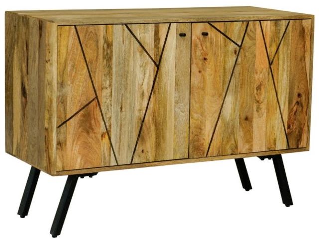 Jaipur Furniture Amar Brown 2-Door Sideboard with Iron Base-0