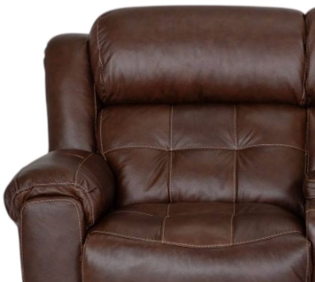 Franklin™ Corwin Dakota Brown Leather Manual Reclining Console Loveseat-2
