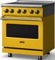 Viking® 5 Series 30" Daffodil Pro Style Electric Range with Brushed Brass Trim-2