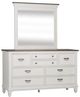 Liberty Furniture Allyson Park Two-Tone Charcoal/Wire Brushed White Dresser and Mirror-1