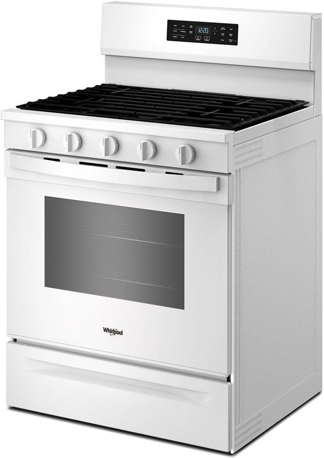 Whirlpool® 30" White Stainless Steel Freestanding Gas Range with Air Cooking Technology-3