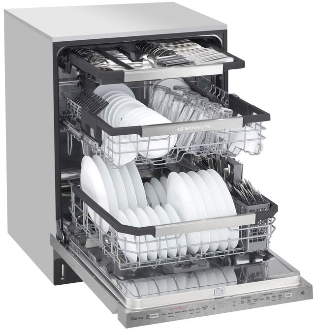 LG SIGNATURE 24" Textured Steel™ Built In Dishwasher-2