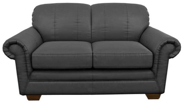 La-Z-Boy® Mackenzie Navy Leather Loveseat-1