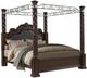 Bernards Coventry Cherry King Upholstered Canopy Bed-0