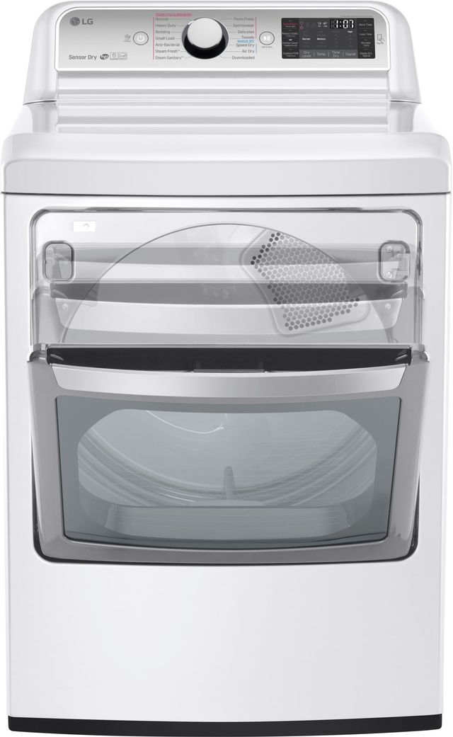 LG 7.3 Cu. Ft. White Front Load Electric Dryer-3