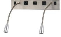 Cal® Lighting & Accessories Brushed Steel Wall Lamp-1