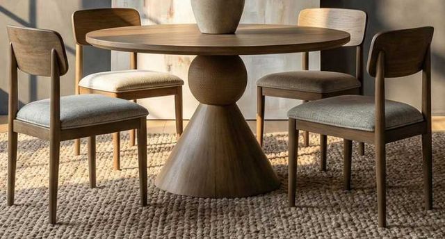 Liberty Furniture Briarcrest 5-Piece Taupe/Tobacco Optional Pedestal Dining Table Set-0