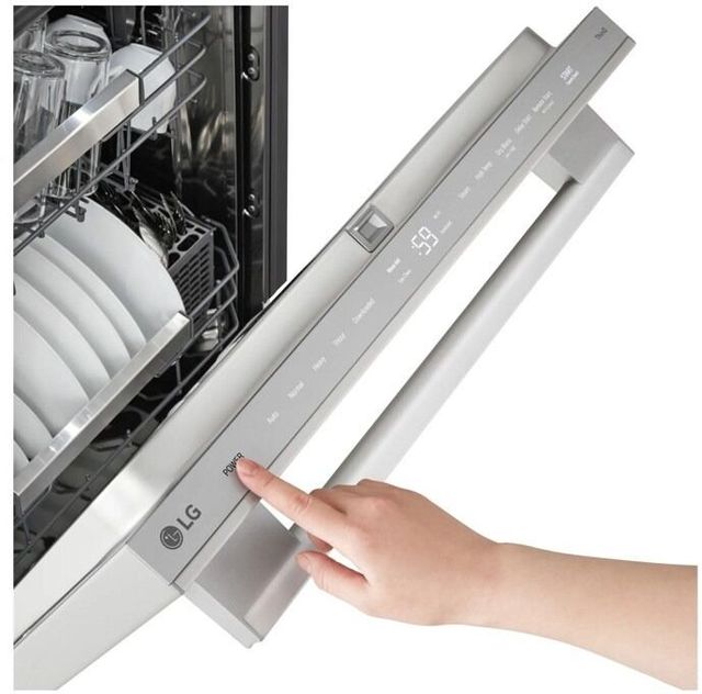 LG 24'' PrintProof™ Stainless Steel Smart FlushFit™ Top Control Built- In Dishwasher with QuadWash® Pro and TrueSteam® -2