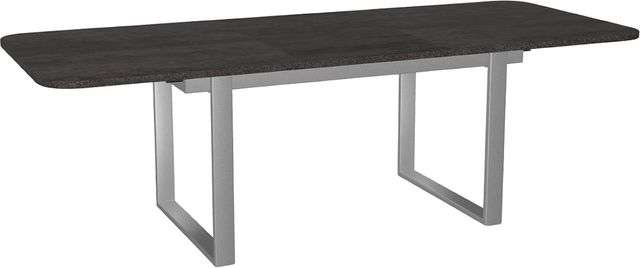 Amisco Customizable Burton 96" Rectangular Extendable Table with 1" Thermo Fused Laminate Top, Radius Corners and 1 Leaf-1