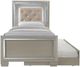 Elements International Platinum Champagne Twin Youth Platform Bed with Trundle-1