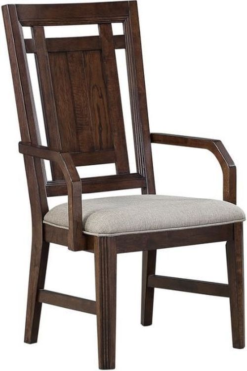 Winners Only® Kentwood Brown/Gray Upholstered Dining Arm Chair-0
