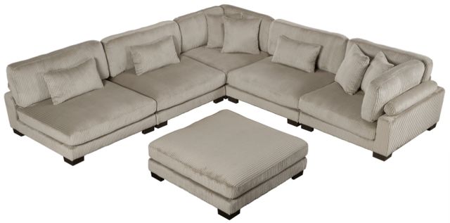 Homelegance® Traverse 6-Piece Taupe 135" Modular Sectional with Ottoman-0