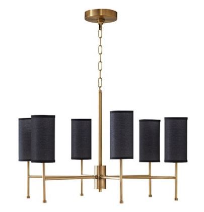 Olliix by Hampton Hill Maria Plated Gold Gold 6-Light Chandelier with Multi Shade Options-3