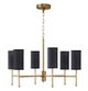 Olliix by Hampton Hill Maria Plated Gold Gold 6-Light Chandelier with Multi Shade Options-3