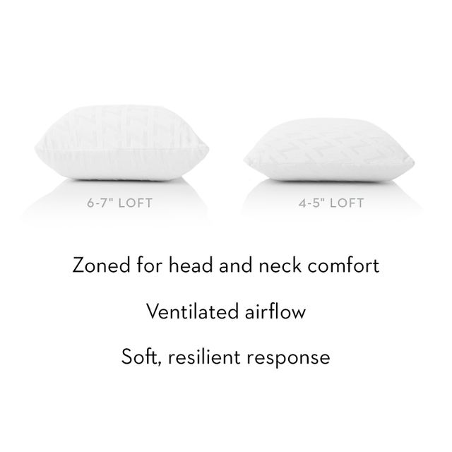 Malouf® Z™ Zoned Talalay Latex Low Loft Plush Queen Pillow-5