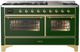 Ilve® Majestic III 60" Emerald Green Pro Style Dual Fuel Liquid Propane Range with Triple Glass Door and Copper Trim-0