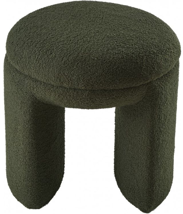 Meridian Furniture Bowen Olive Green Fabric Ottoman/Stool-1