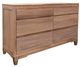 International Furniture Direct Parota Nova Cappuccino Brown 6-Drawer Dresser-0