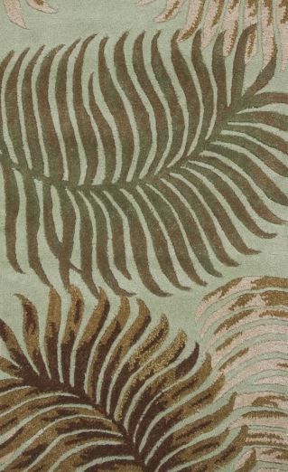 KAS Rugs Havana Aqua Fern View 5'x8' Rug-2