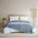 Olliix by Clean Spaces Antimicrobial Plush Blue KIng Blanket-3