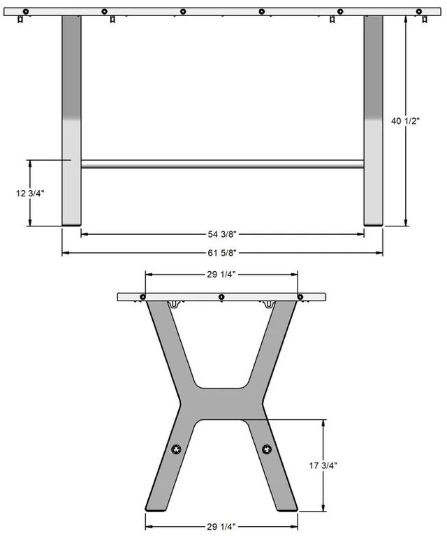 Amisco Customizable Parade Bar Height Dining Table-2