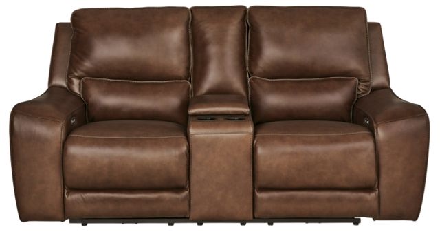 Signature Design by Ashley® Silverbrooke Canyon Power Reclining Loveseat with Console and Adjustable Headrest-2