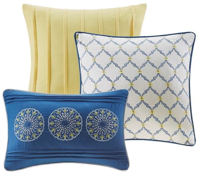 Olliix by Madison Park Tangiers 6 Piece Blue Full/Queen 2-in-1 Duvet Set-2