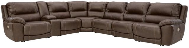 Signature Design by Ashley®Dunleith 7-Piece Chocolate Power Reclining L-Shape Sectional-0