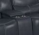 Elements International Aruba Pebble Navy Power Reclining Loveseat with Power Headrest and Console-2
