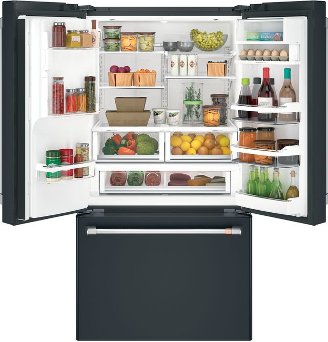 Café™ 36 in.  27.8 Cu. Ft. Matte Black French Door Refrigerator-4