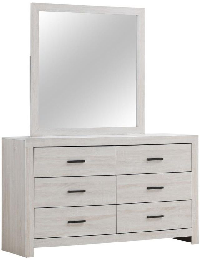 Coaster® Brantford Coastal White 6-Drawer Dresser and Mirror-0